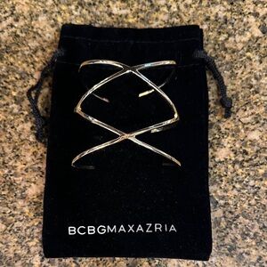 BCBGMAXAZRIA Gold-Toned Double Open-Cuff Bracelet